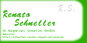 renato schneller business card